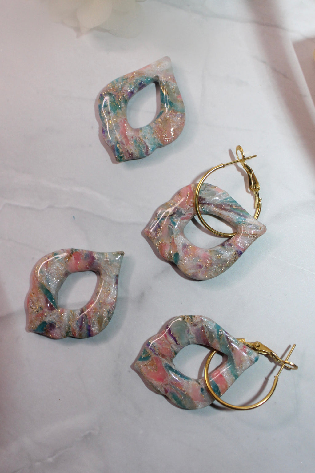 Pampilles gouttes modernes - pastels multicolores